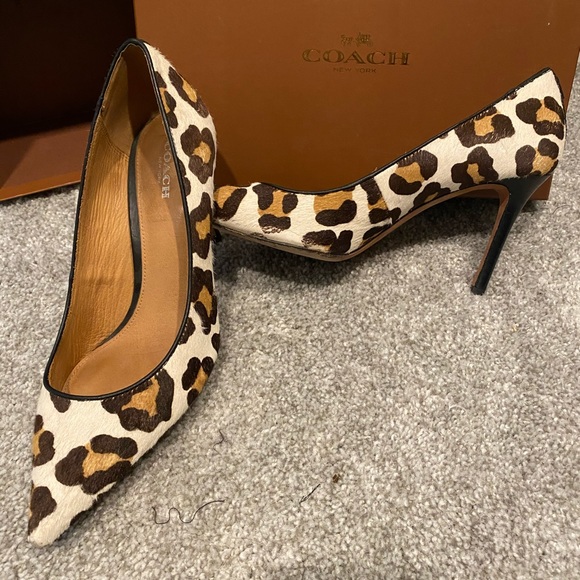 Coach Shoes - Coach Animal Print Textured Pump